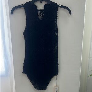 Tadashi Shoji Black Lace Chemise Sleeveless Fitted NWT